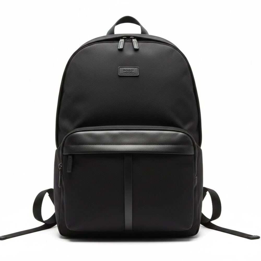Boggi Milano Technical Fabric Business Backpack - Black